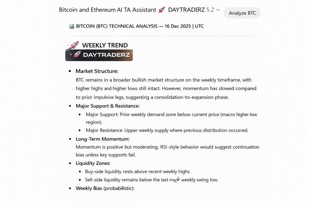 BTC & ETH AI Technical Analysis Assistant